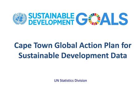 Cape Town Global Action Plan for Sustainable Development Data