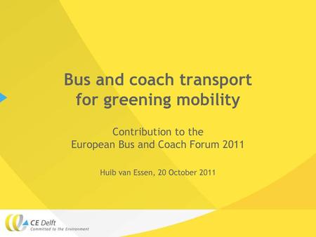 Bus and coach transport for greening mobility