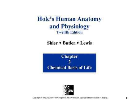 Chapter 2 Chemical Basis of Life