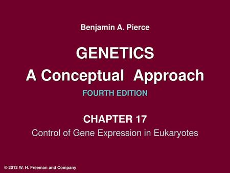 Control of Gene Expression in Eukaryotes