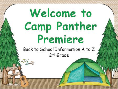 Back to School Information A to Z 2nd Grade