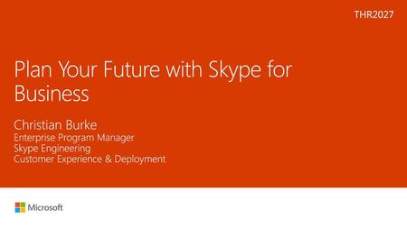 Plan Your Future with Skype for Business