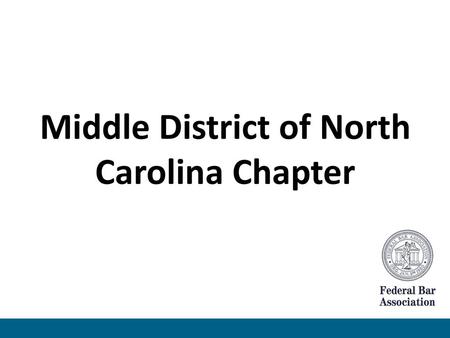 Middle District of North Carolina Chapter