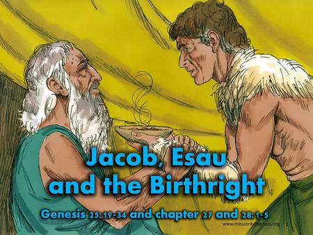 Jacob, Esau and the Birthright