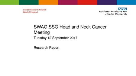 SWAG SSG Head and Neck Cancer Meeting