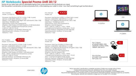 HP Notebooks Special Promo Until 30/12