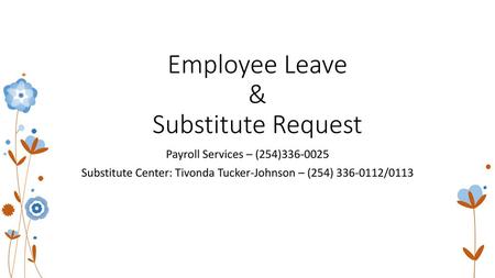 Employee Leave & Substitute Request