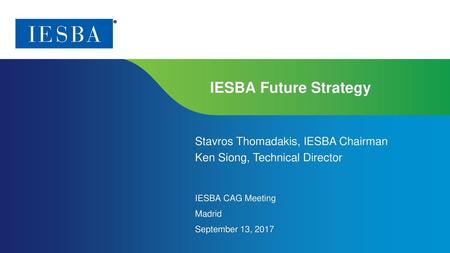 IESBA CAG Meeting Madrid September 13, 2017