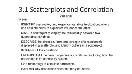 3.1 Scatterplots and Correlation