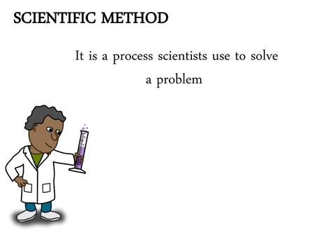 It is a process scientists use to solve a problem