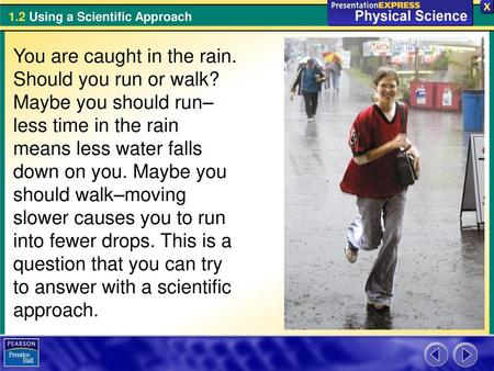 You are caught in the rain. Should you run or walk