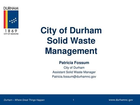 City of Durham Solid Waste Management