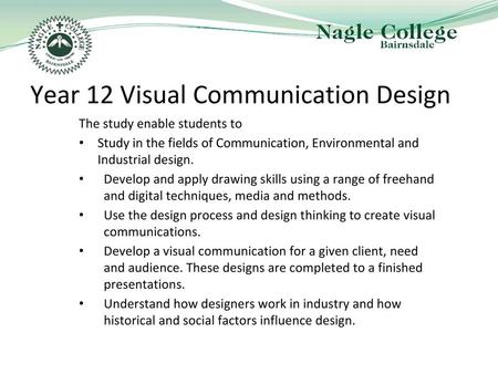 Year 12 Visual Communication Design