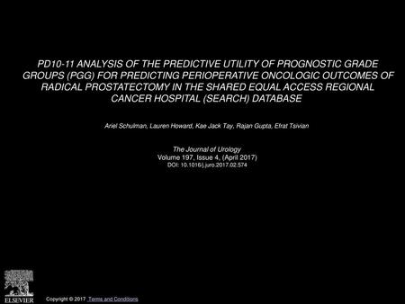 PD10-11 ANALYSIS OF THE PREDICTIVE UTILITY OF PROGNOSTIC GRADE GROUPS (PGG) FOR PREDICTING PERIOPERATIVE ONCOLOGIC OUTCOMES OF RADICAL PROSTATECTOMY.