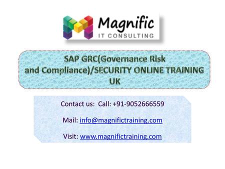 SAP GRC(Governance Risk and Compliance)/SECURITY ONLINE TRAINING UK