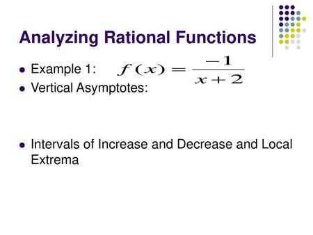 Analyzing Rational Functions