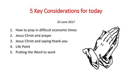 5 Key Considerations for today