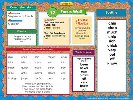 Practice Words and Sentences: (High Frequency Words)