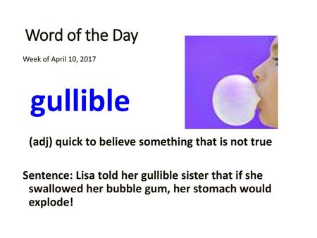 gullible Word of the Day