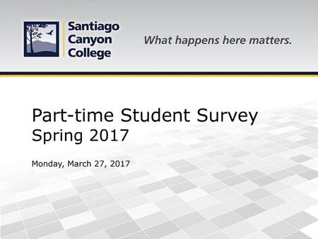 Part-time Student Survey