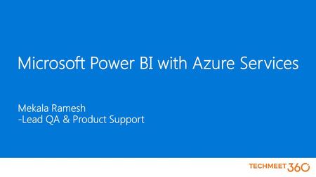 Microsoft Power BI with Azure Services