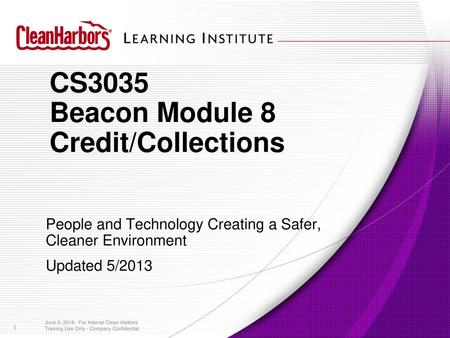 CS3035 Beacon Module 8 Credit/Collections