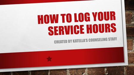 How To Log Your Service Hours