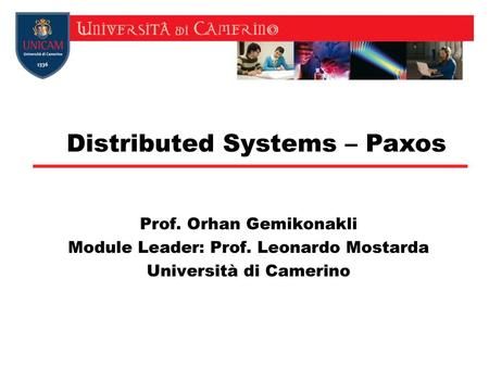 Distributed Systems – Paxos