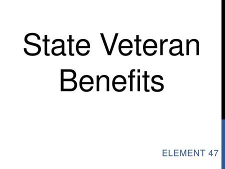 State Veteran Benefits