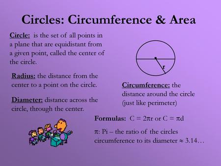 Circles: Circumference & Area