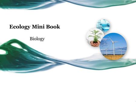 Ecology Mini Book Biology