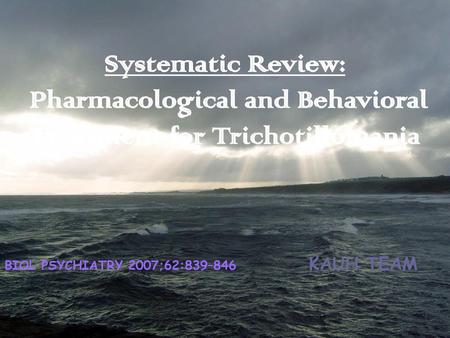 Pharmacological and Behavioral