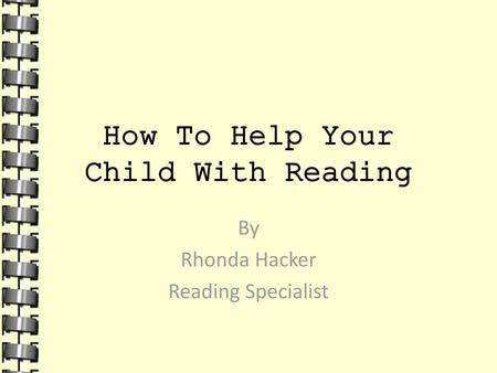 How To Help Your Child With Reading