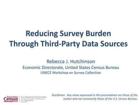 Reducing Survey Burden Through Third-Party Data Sources