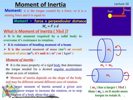 What is Moment of Inertia ( MoI )?