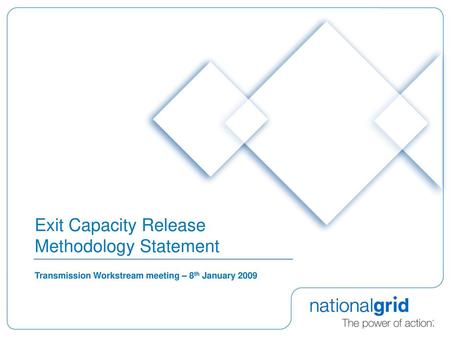 Exit Capacity Release Methodology Statement