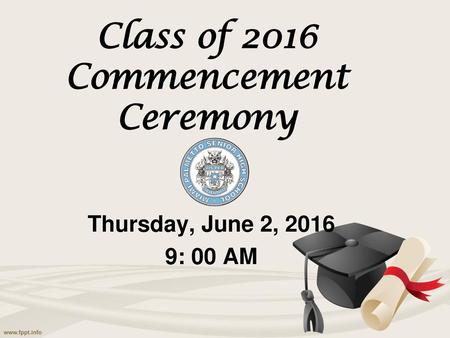 Class of 2016 Commencement Ceremony