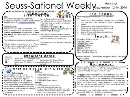 Seuss-Sational Weekly