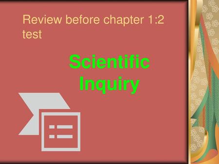 Review before chapter 1:2 test