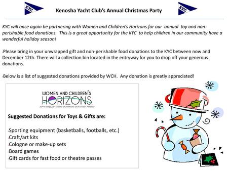 Kenosha Yacht Club’s Annual Christmas Party