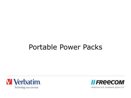 Portable Power Packs.