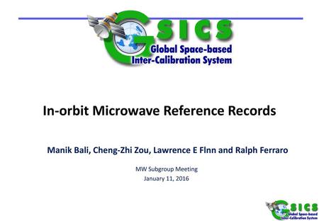 In-orbit Microwave Reference Records