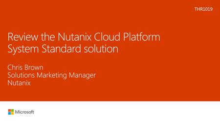 Review the Nutanix Cloud Platform System Standard solution