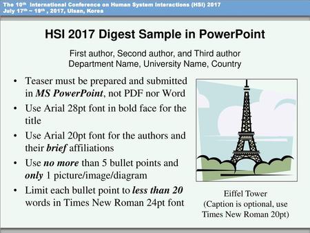 HSI 2017 Digest Sample in PowerPoint