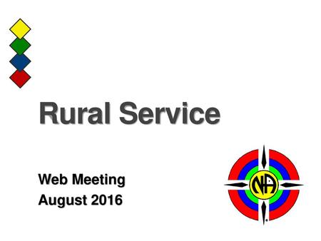 Rural Service Web Meeting August 2016.