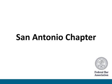 San Antonio Chapter.