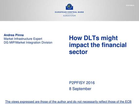How DLTs might impact the financial sector