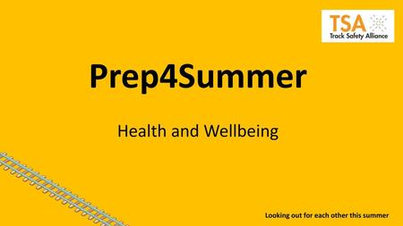 Prep4Summer Health and Wellbeing