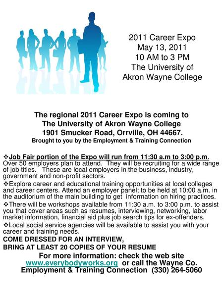 The regional 2011 Career Expo is coming to
