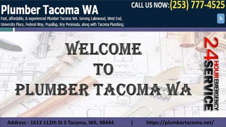 Welcome To Plumber Tacoma wa